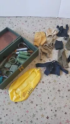 12  VINTAGE GI JOE ACCESSORIES LOT 1960’s-1970’s + Foot Locker  • $49.95