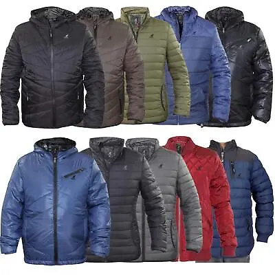 £9.99 • Buy Boys Kids Children Jacket Kangol Quilted Full Zip Winter Warm Padded Coat Top