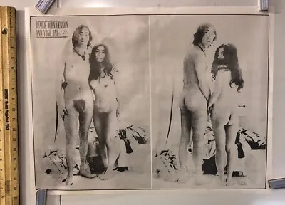 Vintage Music Poster- John Lennon And Yoko Ono Nude In Bedroom Beatles Rock • $49.95