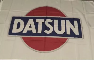 DATSUN WHITE FLAG VINTAGE HUGE .Classic Car Show Man Cave Garage Shed • $26.50