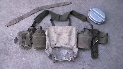 US WW2 / Vietnam M41 USMC Cargo Attachment & M56 Suspender & Canteen & More USED • $100