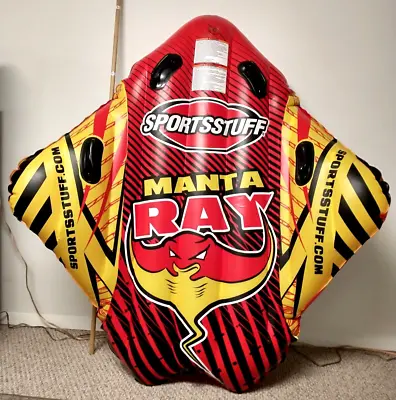 Manta Ray Inflatable Downhill Snow Sled Spo-30-1760 Sportsstuff 62  X 56  Tested • $29.99