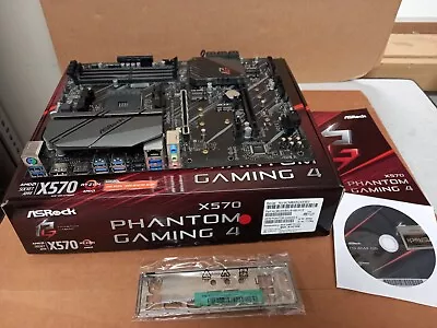 Asrock X570 Phantom Gaming 4 AM4 Motherboard HDMI Display Port 4 DDR4 RAM Slot • $275