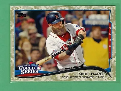 2014 Topps Mike Napoli Camo Border Parallel 2013 World Series 13/99 Red Sox • $24.99