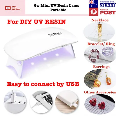 6W UV Resin Lamp Gel Nail Polish Dryer Gel Curing Light Manicure AU Portable  • $9.95