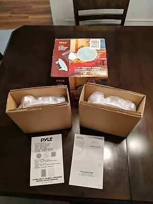 Pyle PDIC60 6.5 Inch 250 Watt 2 Way In Wall/Ceiling Home Speaker System Pair • $13.99