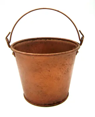 Vintage Small Metal Milk Pail Bucket With Bail Handle • $14