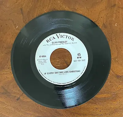 ELVIS PRESLEY - 1966 IF EVERYDAY WAS LIKE CHRISTMAS Promo  45 RPM 7'' • $25