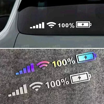 Reflective Windshield Sticker Decal Signal WIFI Power Mobile Phone Logo Sticker • $1.78