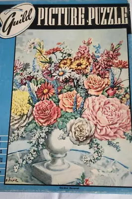Vintage 300+ Pc Guild Picture Puzzle  Summer Bouquet • $12.99
