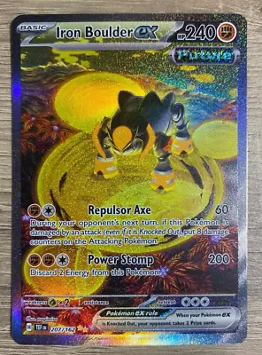 Iron Boulder EX Full Art Illustration Rare 207/162 - Temporal Forces Pokemon TCG • $70