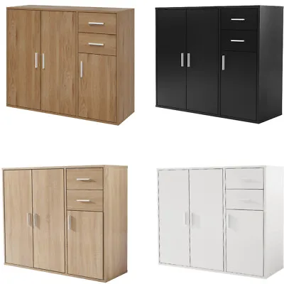 Wooden Sideboard Cabinet Cupboard Unit Storage Furniture With 2 Drawers 3 Doors • £69.99