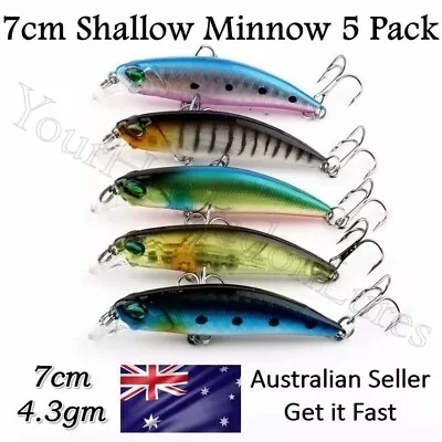 $10.95 • Buy 5 Bream & Flathead Fishing Lures Salmon Trevally Tailor Trout Perch Bass Redfin