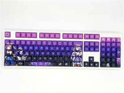 $54.16 • Buy Genshin Impact Keqing 108 Keycaps Anime PBT XDA Keycap For Cherry MX Keyboard 