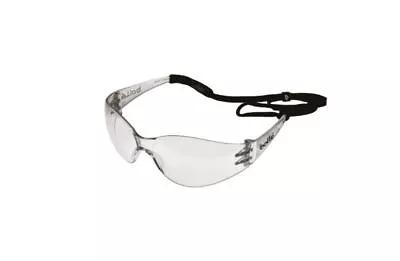 Bolle Bandido Clear BANCI Safety Glasses Eye Protection W/ Adjustable Neck Cord • £14.99