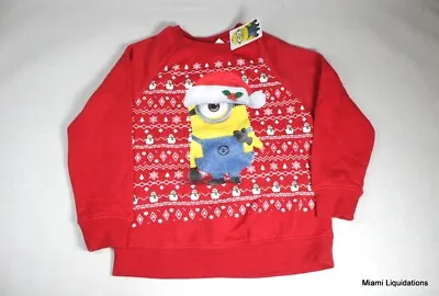 Despicable Me Sweater Hybrid XSMALL Red Holiday Xmas Target Boys XS • $12.99