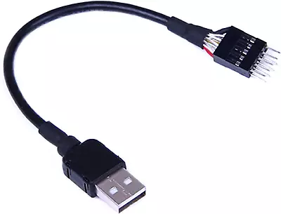 9-Pin USB Motherboard Male Header To Single USB 2.0 Type A Male Cable 7.8Inch • $12.12