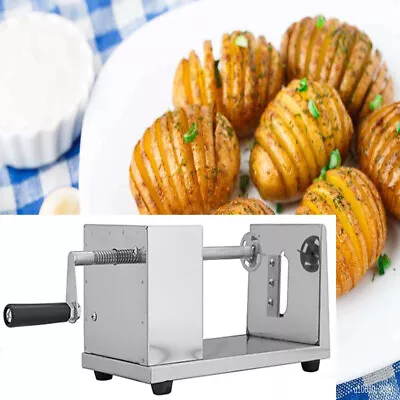  Potato Cutter Stainless Steel Blade Twister Spiral Vegetable Slicer Tool • £11