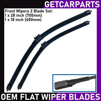 Front Wiper Blades (28  + 18 ) For Mercedes-Benz Vito (W447) From 2015 Onwards • £8.50