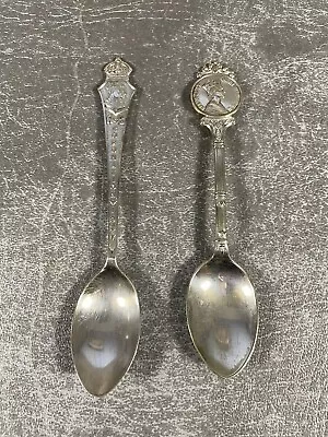 2 Silver Plate Tea Spoons. George 6th Coronation 1937 & Queen Elizabeth 2nd • £10