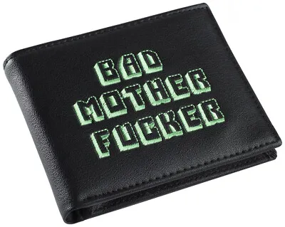 Black Green Embroidered Bad Mother Fu**er Leather Wallet As Seen In Pulp Fiction • $26