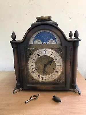 BELIEVED URGOS SCHLAGWERK - WESTMINSTE 1950's MOON FACE TABLE CLOCK RARE VINTAGE • $56.03