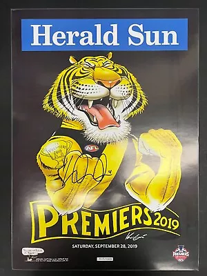 AFL RICHMOND TIGERS DUSTIN MARTIN Herald Sun Signed 2019 Premiers Print Framed  • $395