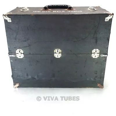 Small Black RCA Vintage Radio TV Vacuum Tube Valve Caddy Carrying Case • $49.95