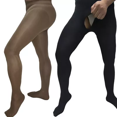 200D Men Velvet Opaque Pantyhose Winter Warm Thick Stockings Socks Footed Tights • $11.69