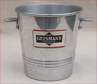 French Aluminum Magnum Champagne Ice Bucket Cooler Geismann • £47.51