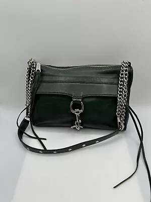Rebecca Minkoff Green Leather Chain Medium Crossbody Handbag • £28.50
