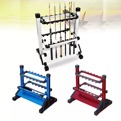 12 Slots Fishing Rod Rack Holder Fishing Rod Pole Bracket Display Stand Tackle • $59.50