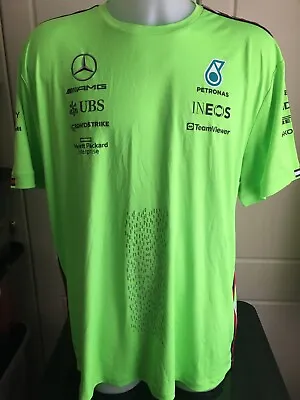 Mercedes Amg Petronas F1 Team Issue Hi Viz T Shirt Mens 2xl Hilfiger 2023 Season • £39.95