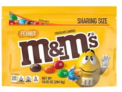 M&M's Peanut Milk Chocolate Candy SHARING SIZE - 10.05 Oz Bag SAME DAY SHIPPING • $10