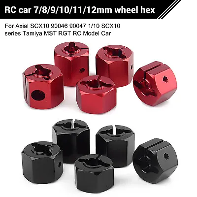 4X 12MM Wheel Hex Hub Thickness 7-12mm For 1/10 RC Axial SCX10 90046 Tamiya MST • £6.99