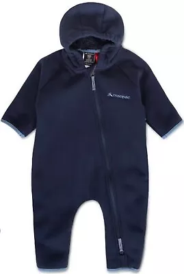 Macpac Navy Baby Acorn Fleece Romper Size 00 • $18