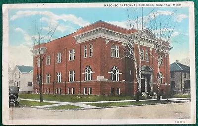 Masonic Fraternal Building Saginaw Michigan · Posted Litho Postcard (1941) MI • $9.99