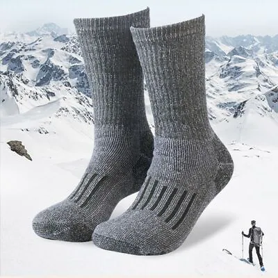 Winter Merino Wool Socks Men Women Warm Thermal Boot Hiking Socks Outdoor UK • £7.69