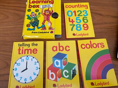 £12.84 • Buy Box Of 4 Vintage Ladybird Books Learning Box - ABCs Counting Telling Time Colors