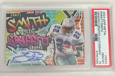 2023 Leaf Metal Emmitt Smith Graffiti-Graphs Auto 1/10 Cowboys PSA 10 • $299.99