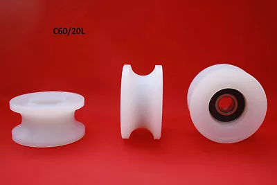£11 • Buy 60MM Round U Groove Nylon Pulley W Ball Bearing Wheels Roller For Rope 