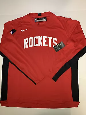 Nike NBA ENGINEERED Houston Rockets Long Sleeve Warm Up Sz L • $100