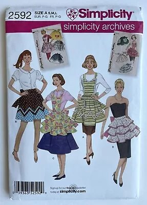 Simplicity Archives Vintage Style Apron Pattern 2592 Sizes SM L • $8