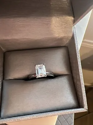 $6000 • Buy 2 Ct Certified Emerald-cut Solitaire Diamond Ring 14k White Gold