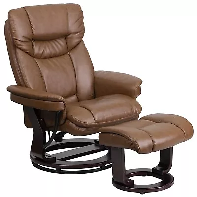 Flash Furniture Contemporary Leather Recliner Chair And Ottoman Palimino • $655.08