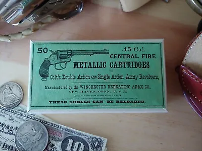 $15.95 • Buy Reproduction Vintage Winchester .45 Colt Cartridge Box