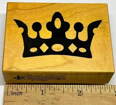 PSX ROYAL CROWN King Queen Wood Mounted Rubber Stamps Home Decor F-1784 • $7.95