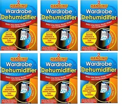 6 X Hanging Wardrobe Dehumidifier By 151 - Helps Stop Damp Mould Mildrew Etc • £9.65