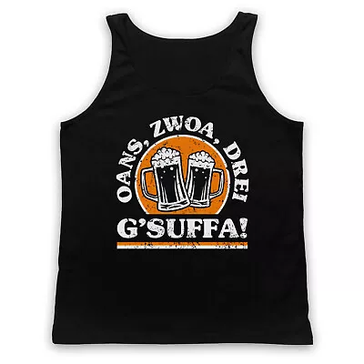 Oans Zwoa Drei G'suffa Oktoberfest Wiess'n Festival Unisex Tank Top Vest • £19.99