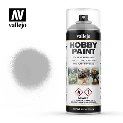 Vallejo 28011 PRIMER GRAY Acrylic Spray Paint  9.3oz Can W/ 2 Nozzles • $12.35